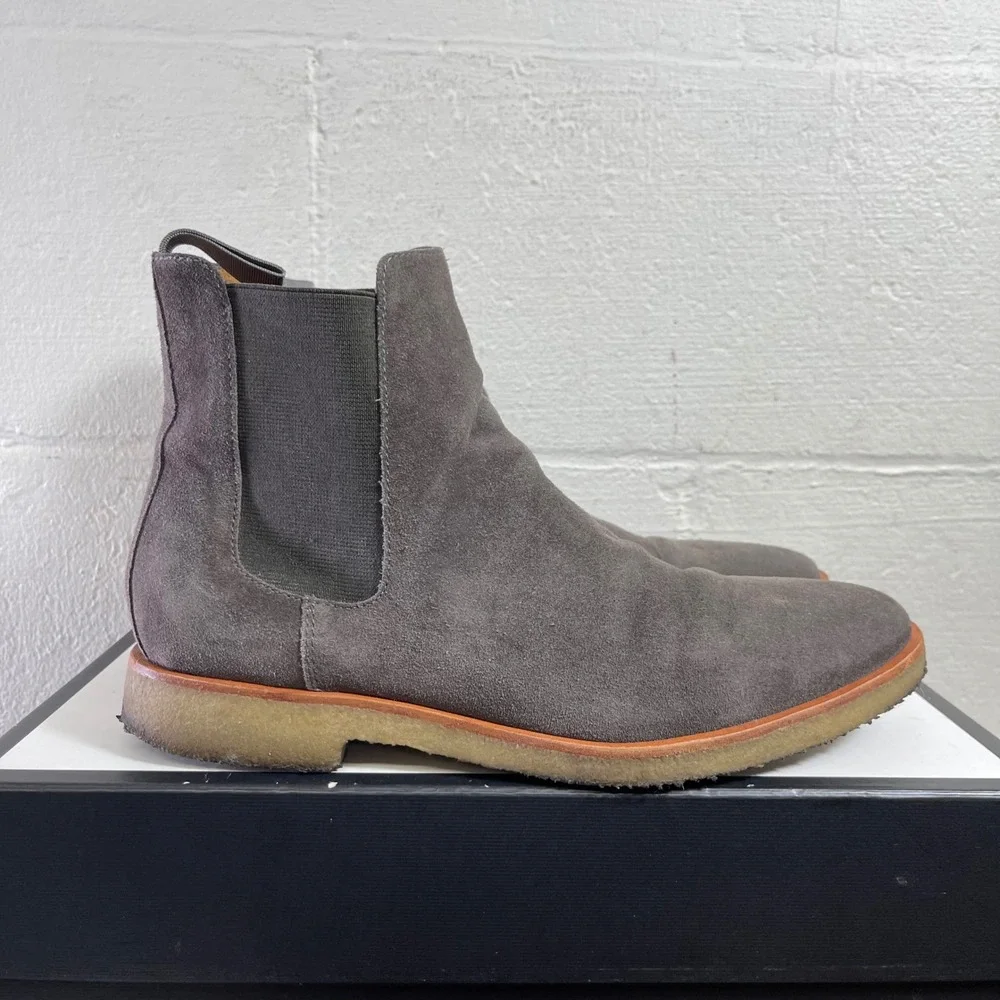 New Republic Mark McNairy Sonoma Gray Suede Chelsea Boots Crepe‎ Sole Men's 8.5